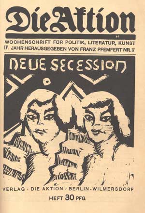 Titeblatt 'Die Aktion' 1914