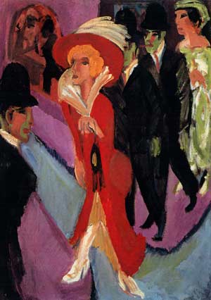 E. L. Kirchner: Rote Kokotte, 1914/25